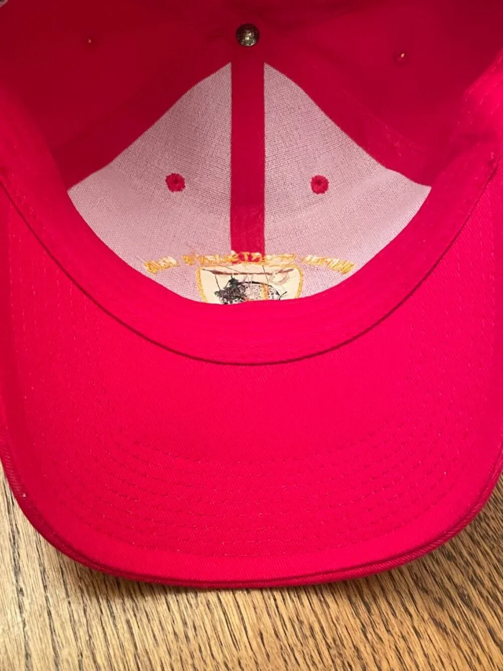 Vintage Unified Sportsmen's Club Red Hook and Loop Baseball Hat Cap made in USA
